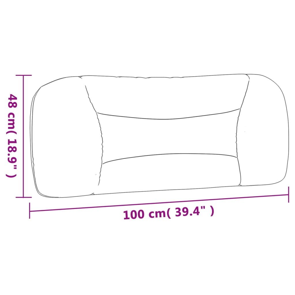 sengegavlshynde Hvar mørkegrå 100 cm stof
