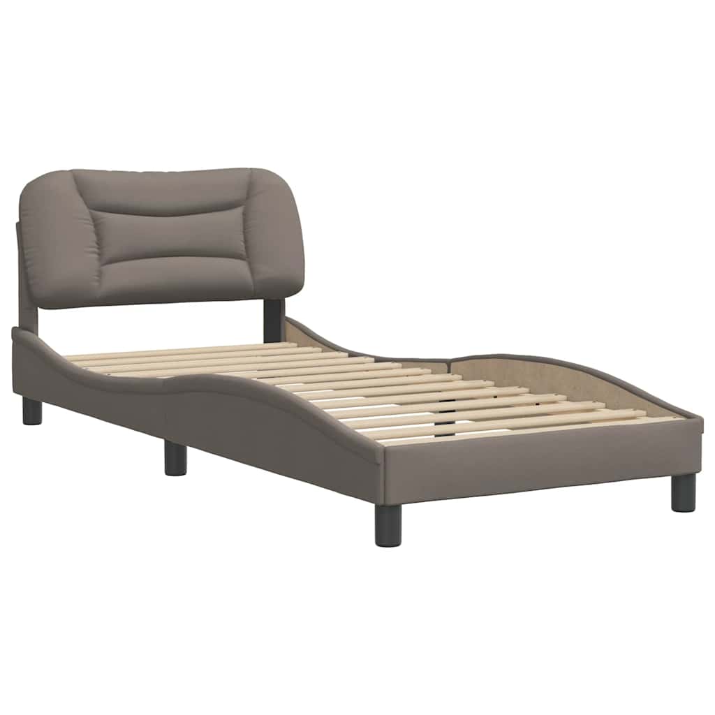 sengeramme uden madras Hvar 80x200 cm stof gråbrun