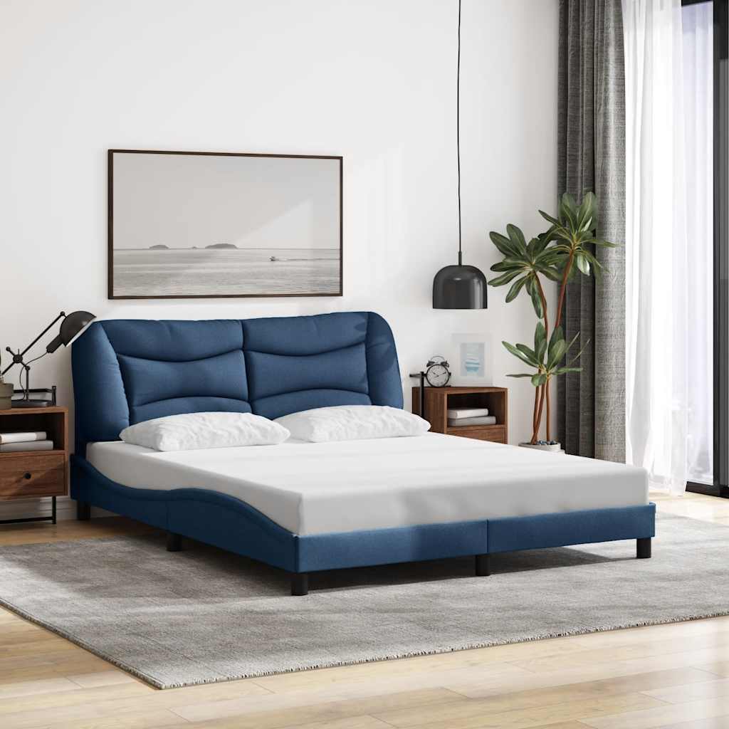 sengeramme uden madras Hvar 160x200 cm stof blå