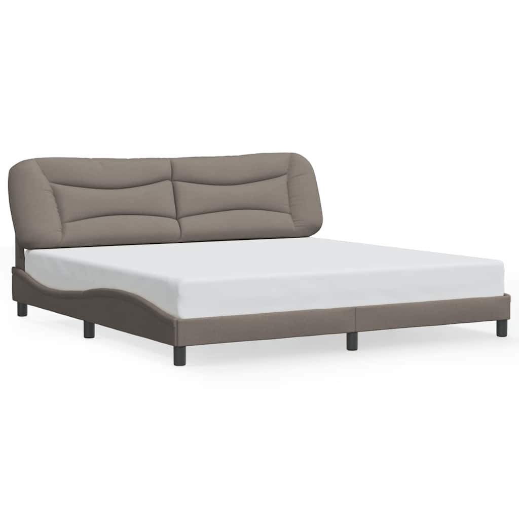 sengeramme uden madras Hvar 200x200 cm stof gråbrun