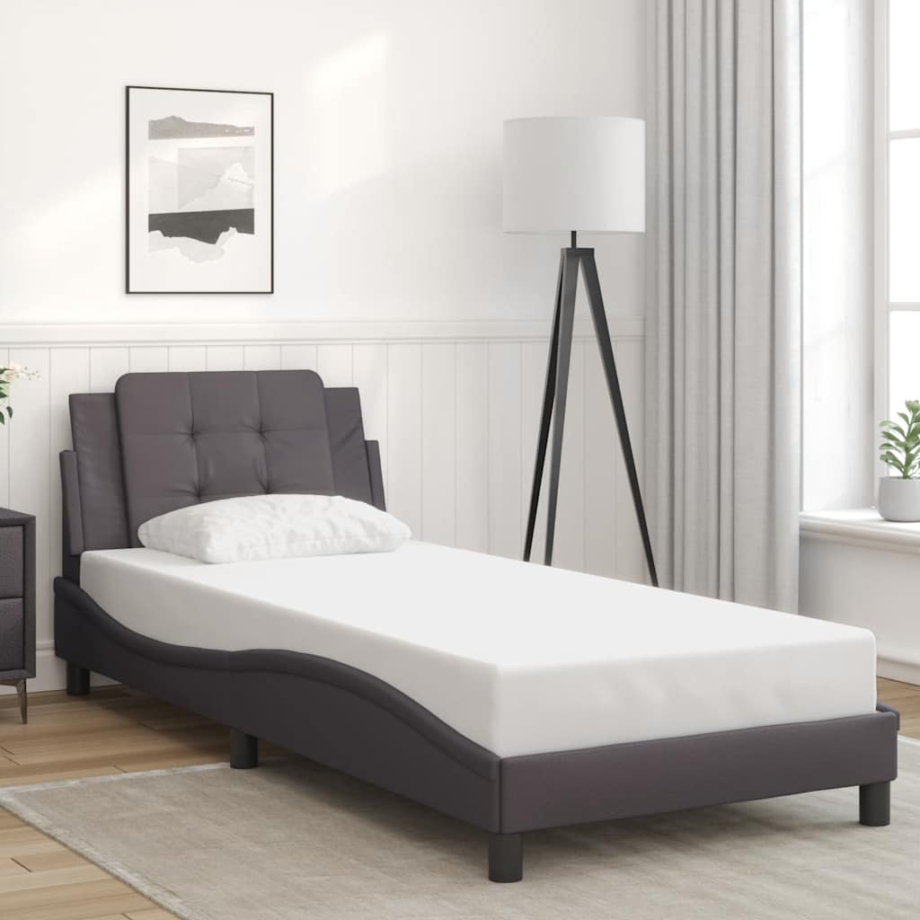sengeramme uden madras Zadar 90x200 cm kunstlæder grå