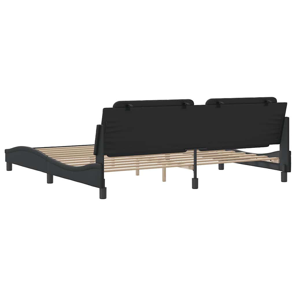 sengeramme uden madras Zadar 200x200 cm kunstlæder sort