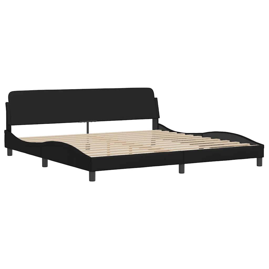 sengeramme uden madras Zadar 200x200 cm kunstlæder sort