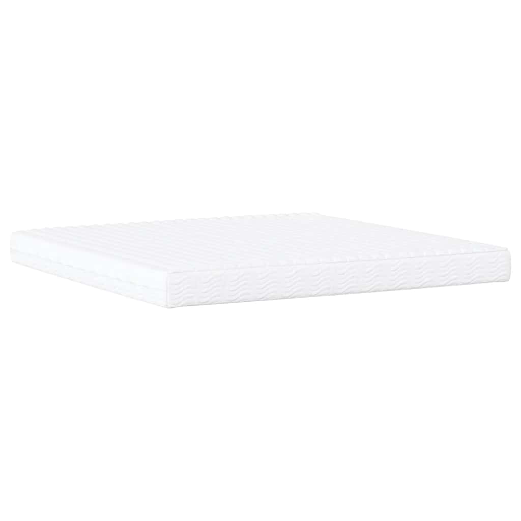 seng med madras Dover 200x200 cm stof cremefarvet