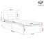 seng med madras Hvar 90x190 cm stof cremefarvet