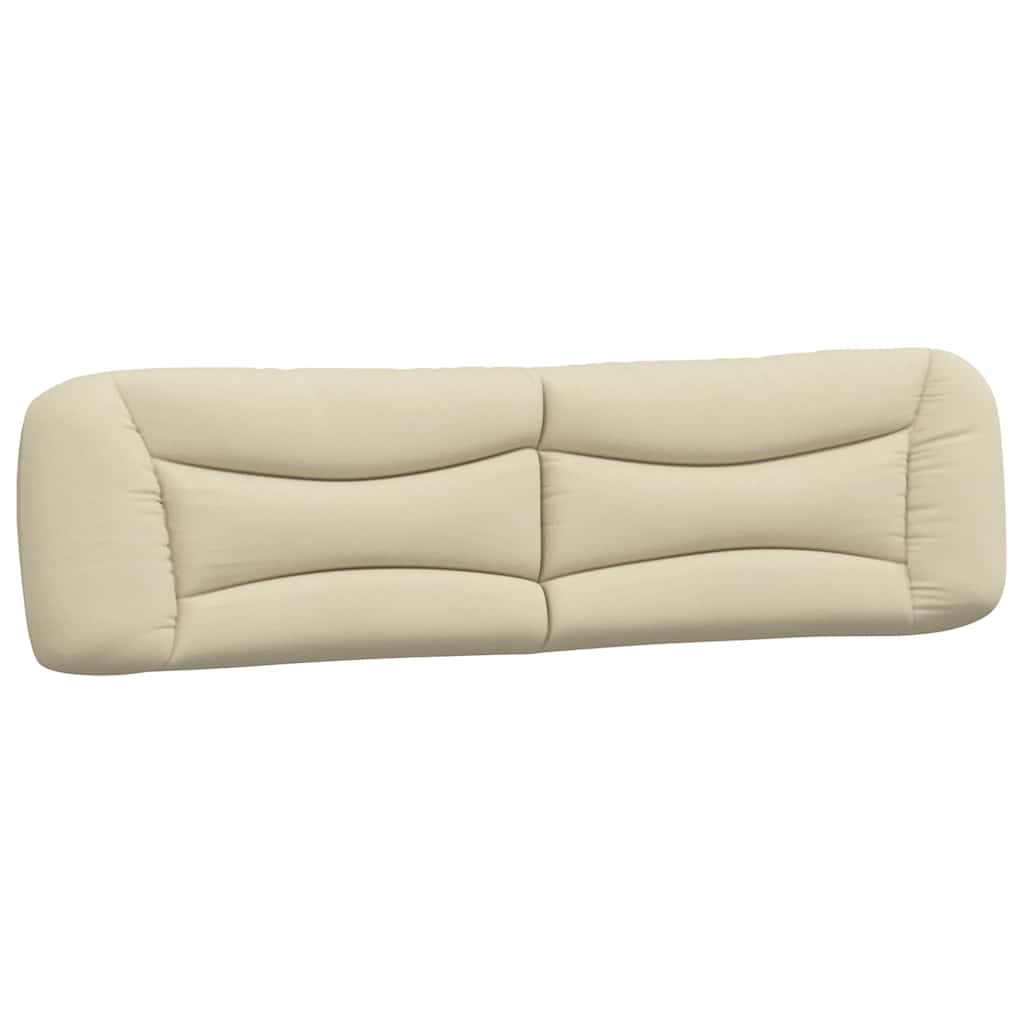 seng med madras Hvar 200x200 cm stof cremefarvet
