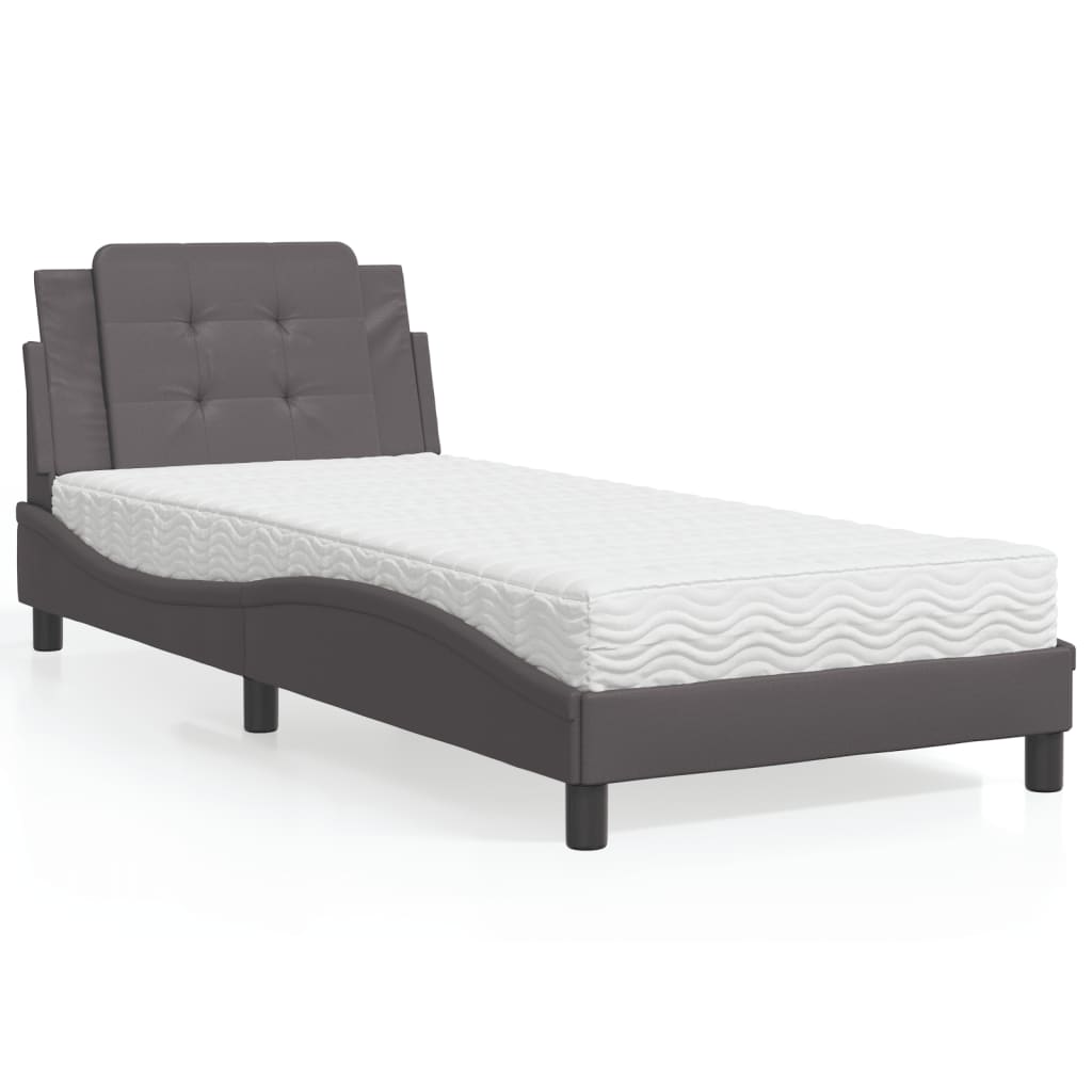 sengeramme uden madras Zadar 90x200 cm kunstlæder grå