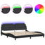 sengeramme med LED uden madras Zadar 200x200 cm sort
