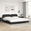 sengeramme med LED uden madras Zadar 200x200 cm sort