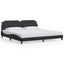 sengeramme med LED uden madras Zadar 200x200 cm sort