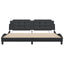 sengeramme med LED uden madras Zadar 200x200 cm sort