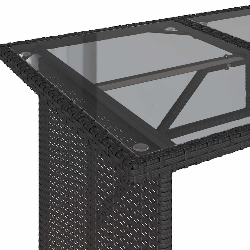 sofasæt til haven 6 dele med hynder polyrattan sort