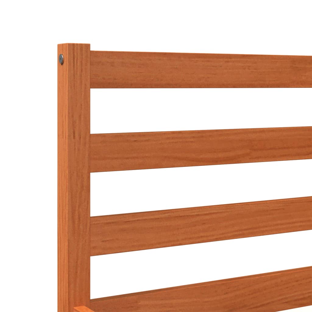 sengeramme uden madras 75x190 cm massivt fyrretræ gyldenbrun