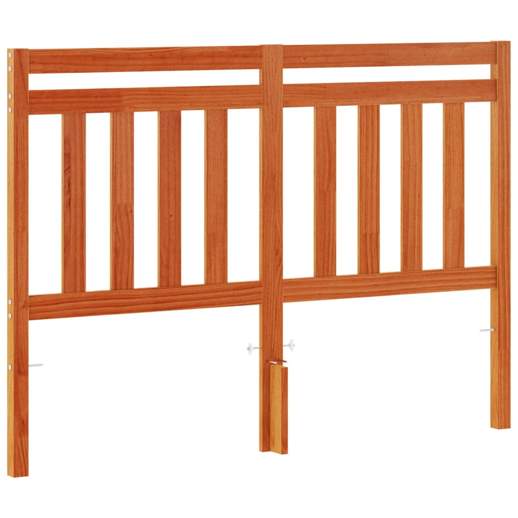 sengegavl 135 cm massivt fyrretræ gyldenbrun