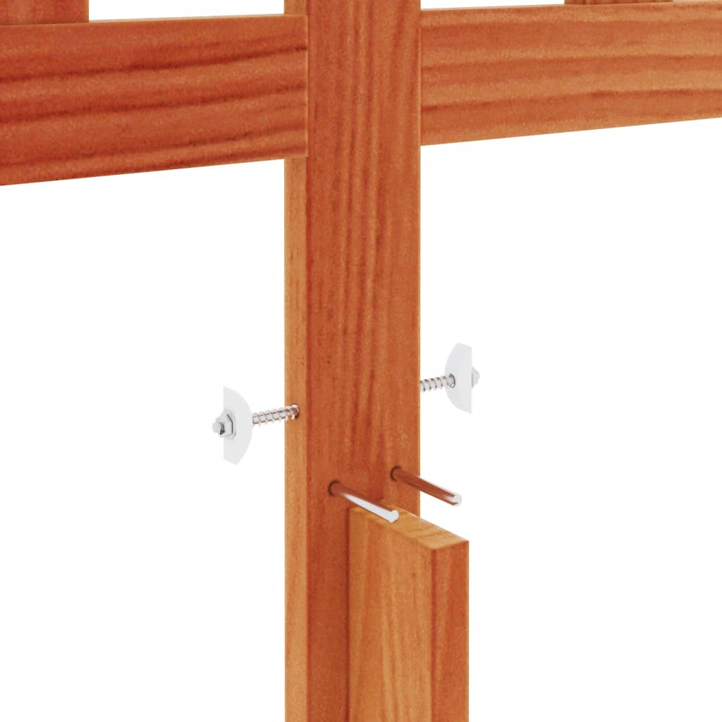 sengegavl 135 cm massivt fyrretræ gyldenbrun