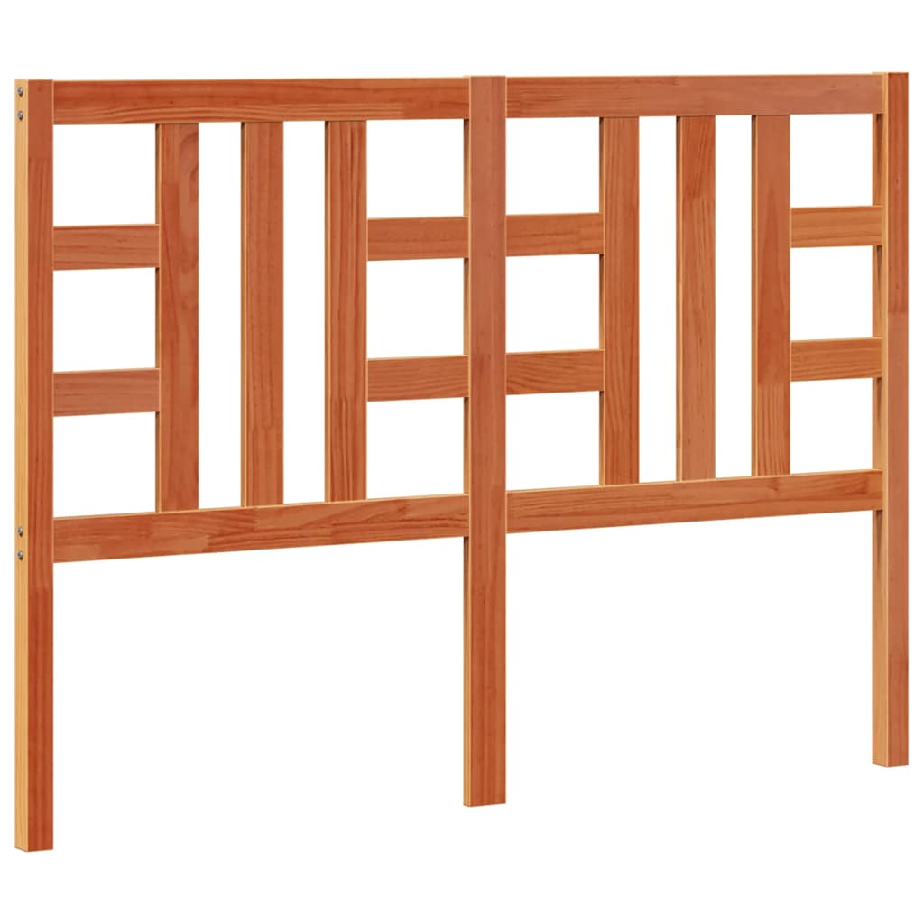 sengegavl 135 cm massivt fyrretræ gyldenbrun