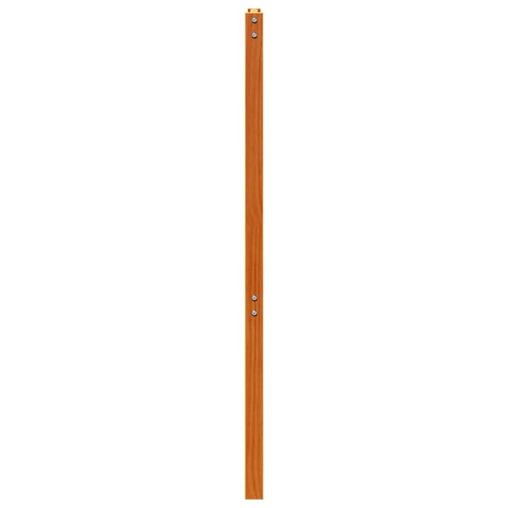 sengegavl 135 cm massivt fyrretræ gyldenbrun