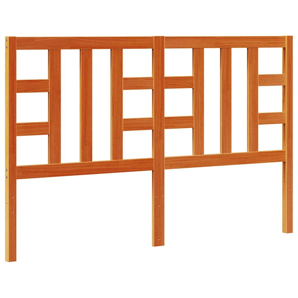 sengegavl 150 cm massivt fyrretræ gyldenbrun