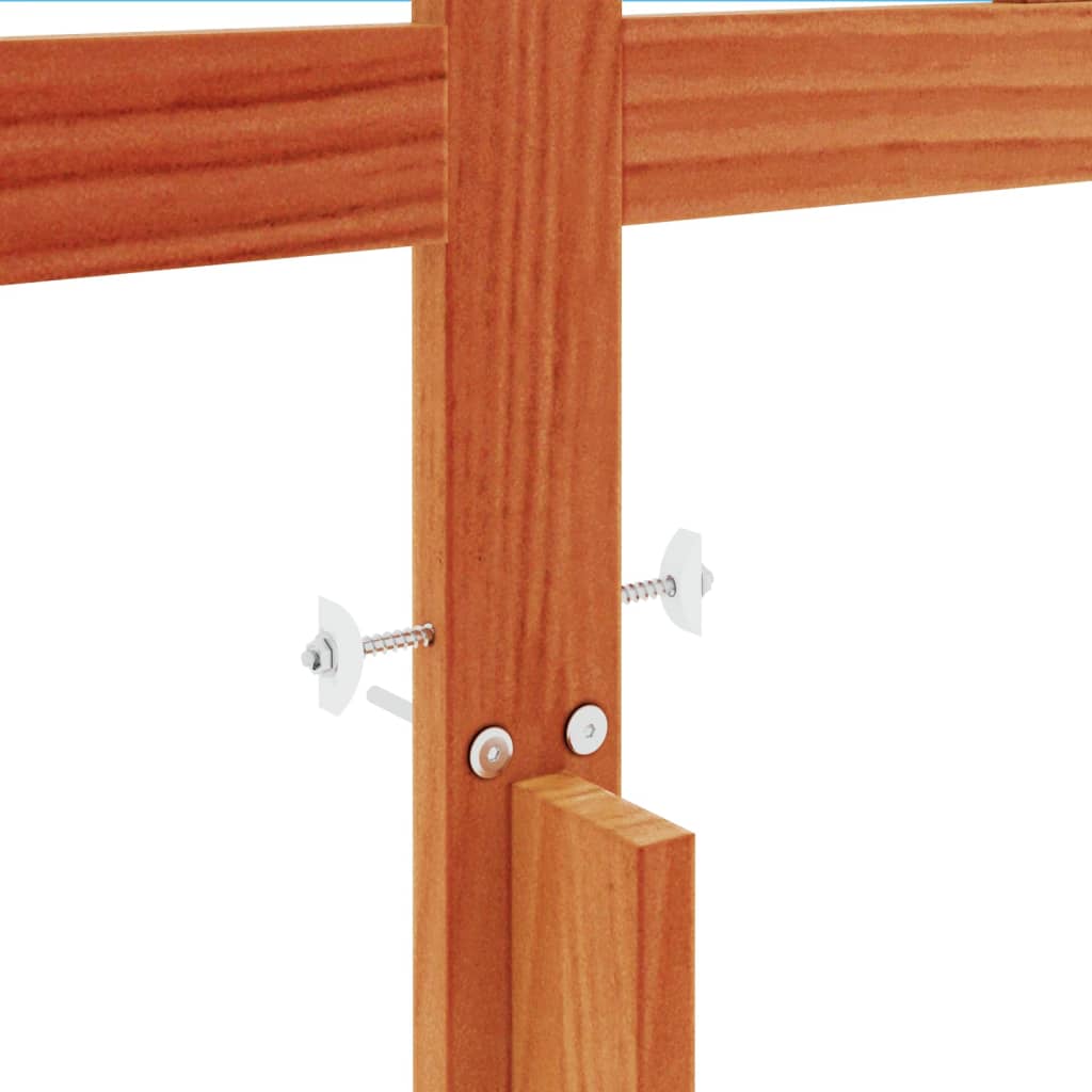 sengegavl 135 cm massivt fyrretræ gyldenbrun