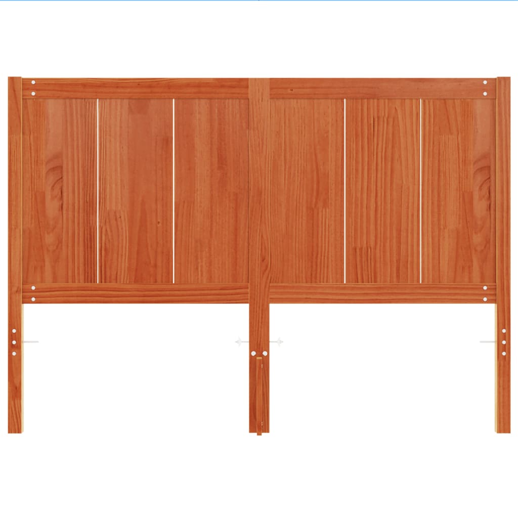sengegavl 150 cm massivt fyrretræ gyldenbrun