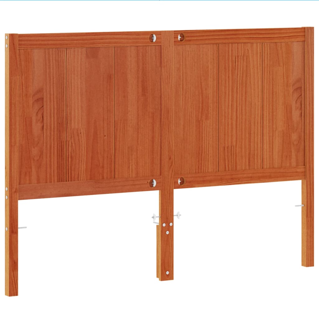 sengegavl 150 cm massivt fyrretræ gyldenbrun