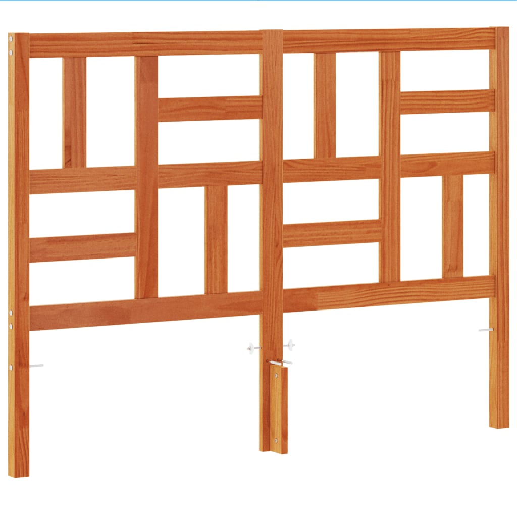 sengegavl 160 cm massivt fyrretræ gyldenbrun