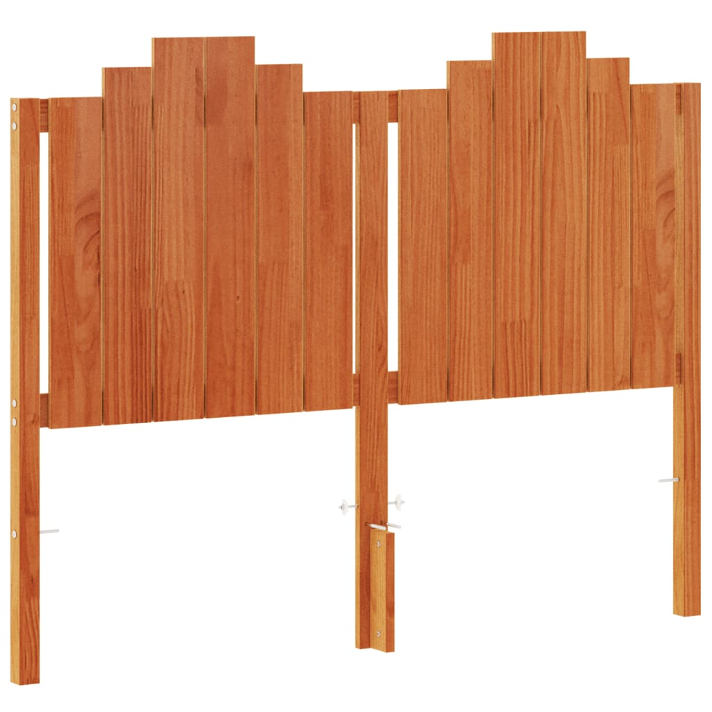 sengegavl 135 cm massivt fyrretræ gyldenbrun