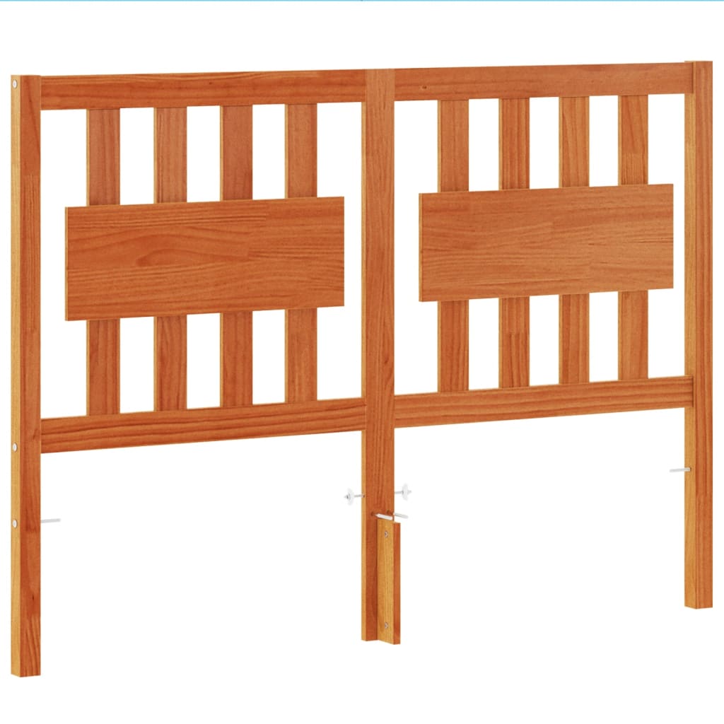sengegavl 135 cm massivt fyrretræ gyldenbrun