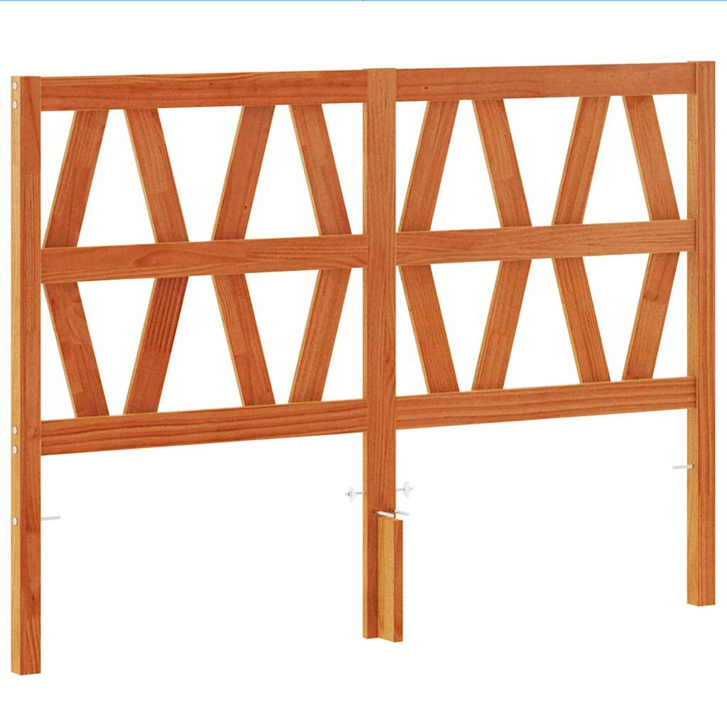 sengegavl 135 cm massivt fyrretræ gyldenbrun