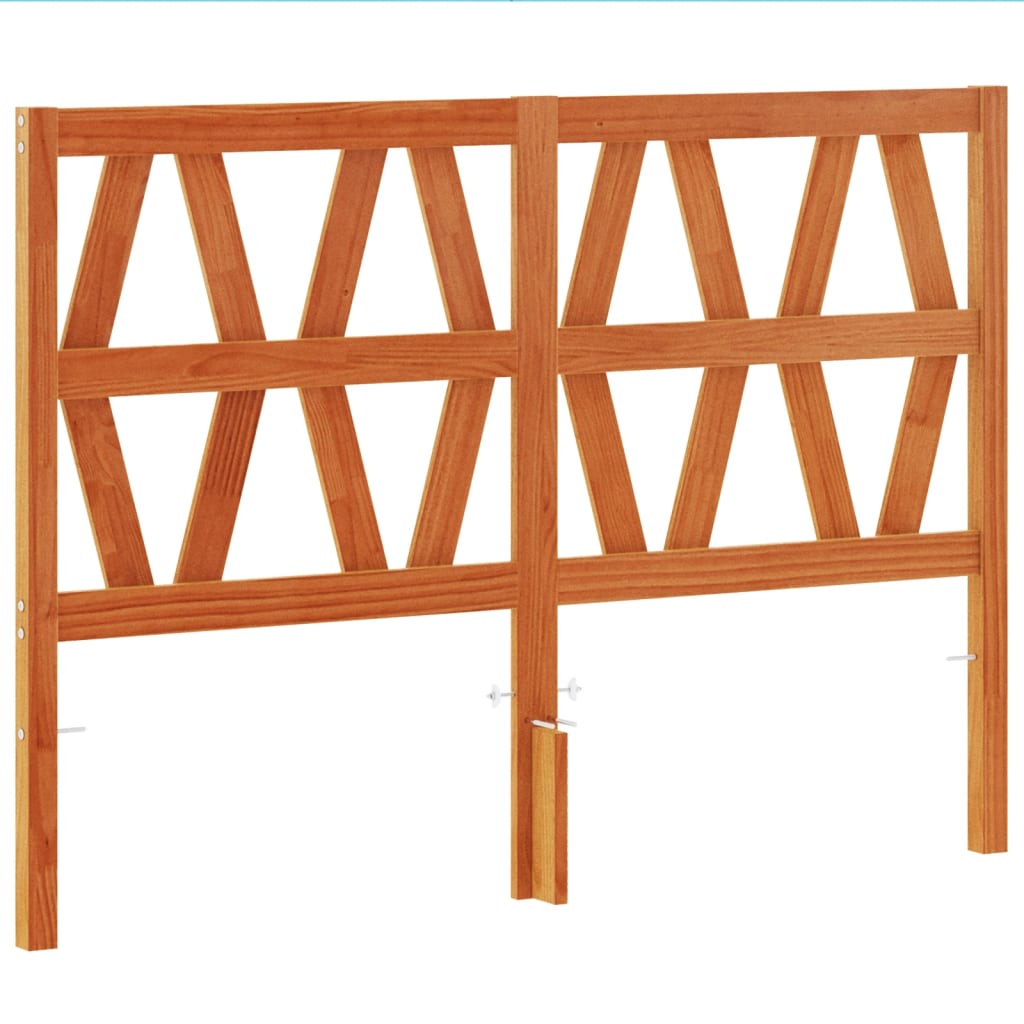 sengegavl 160 cm massivt fyrretræ gyldenbrun
