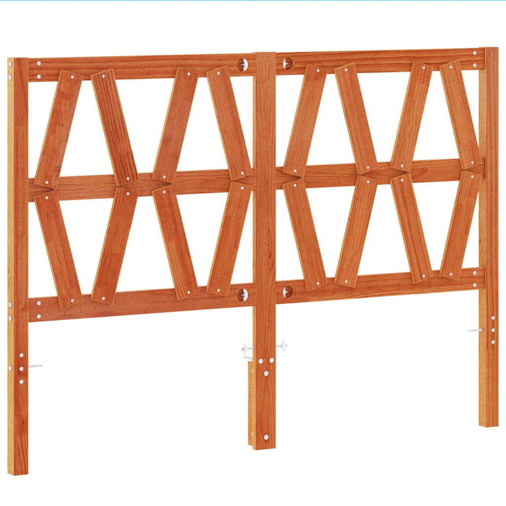 sengegavl 160 cm massivt fyrretræ gyldenbrun
