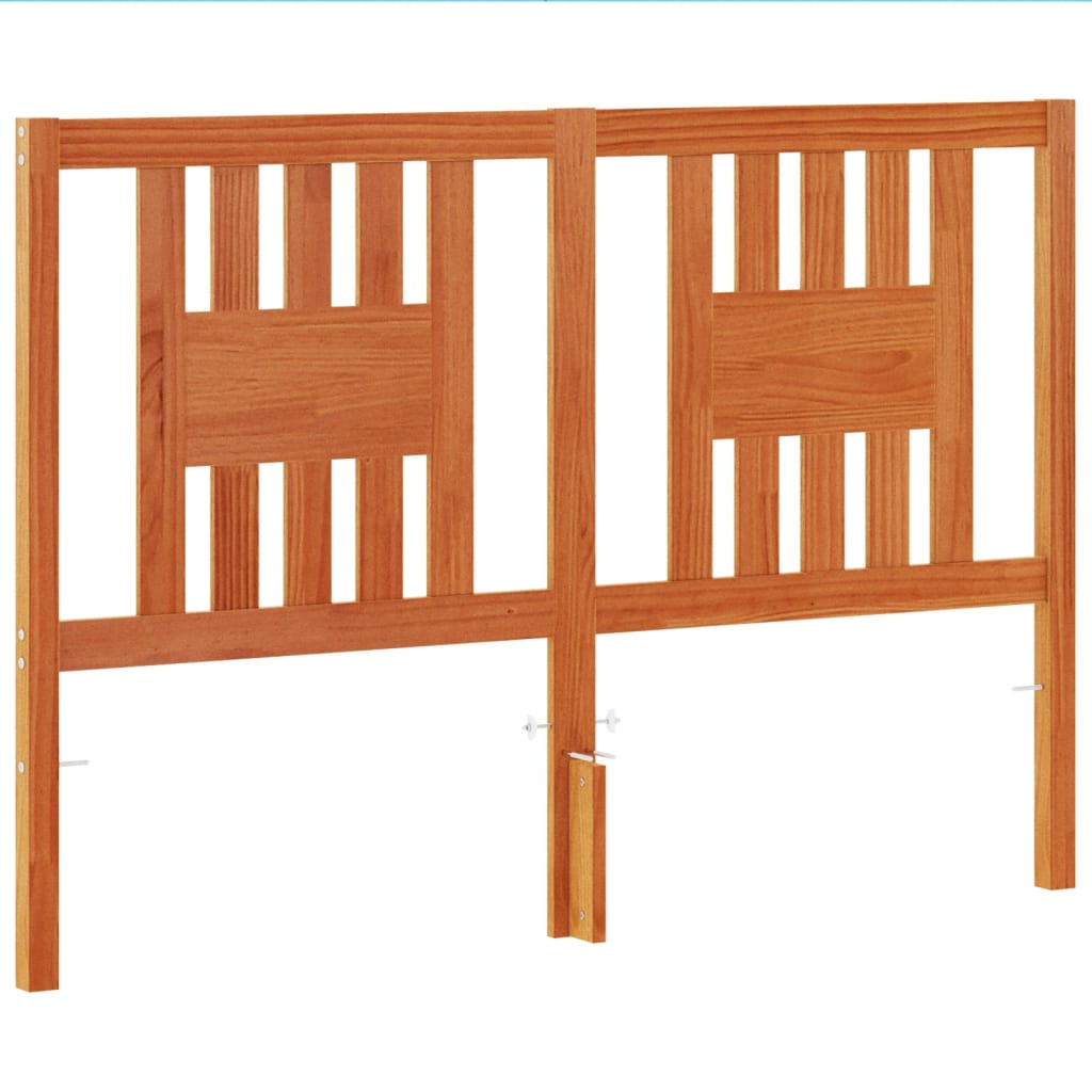 sengegavl 140 cm massivt fyrretræ gyldenbrun