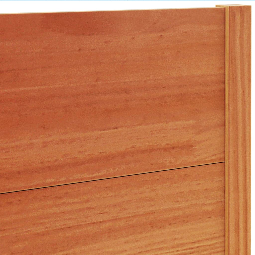 sengegavl 135 cm massivt fyrretræ gyldenbrun