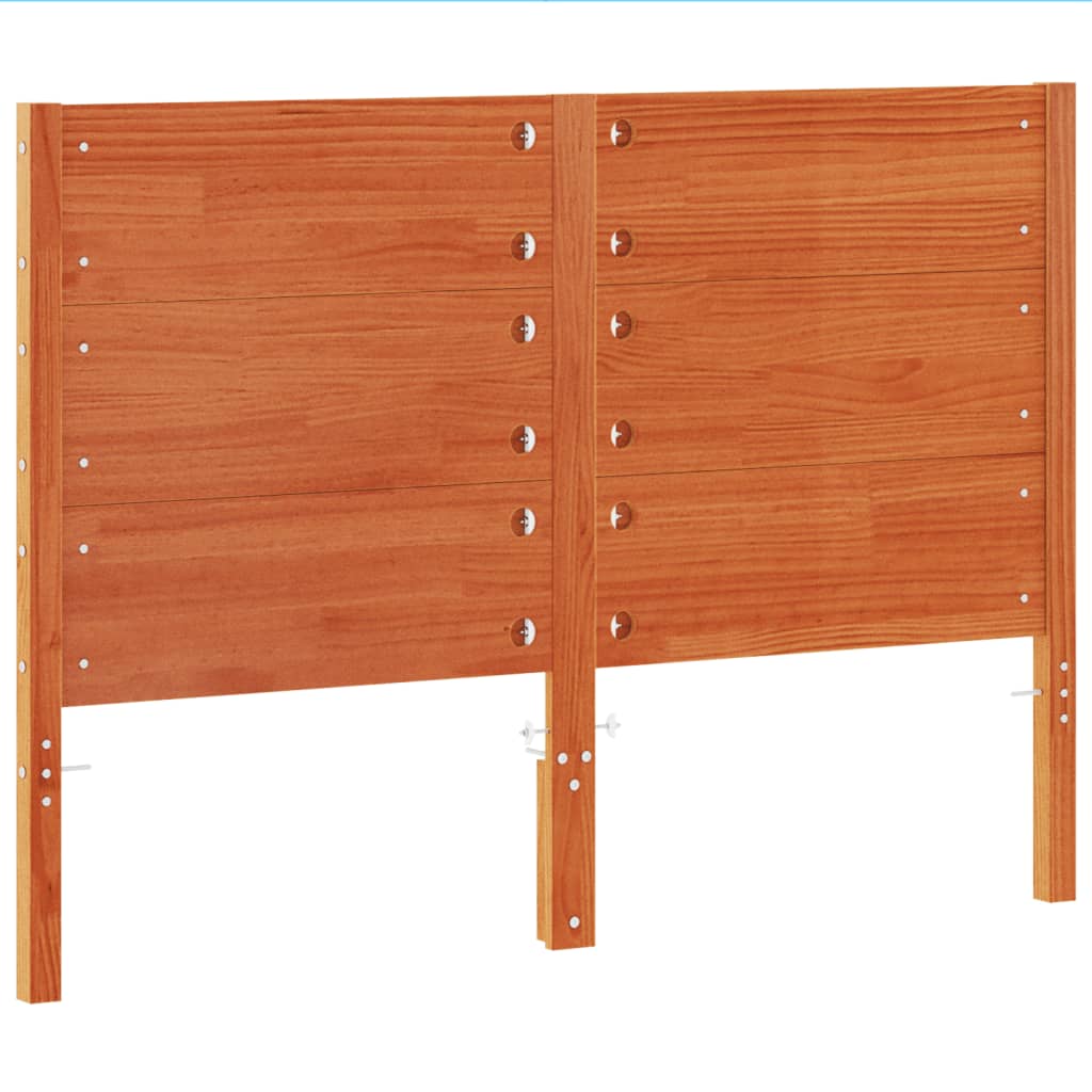 sengegavl 150 cm massivt fyrretræ gyldenbrun