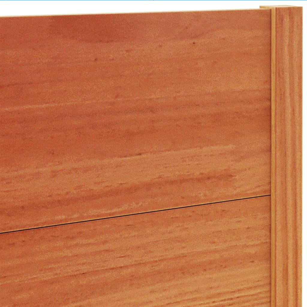 sengegavl 150 cm massivt fyrretræ gyldenbrun