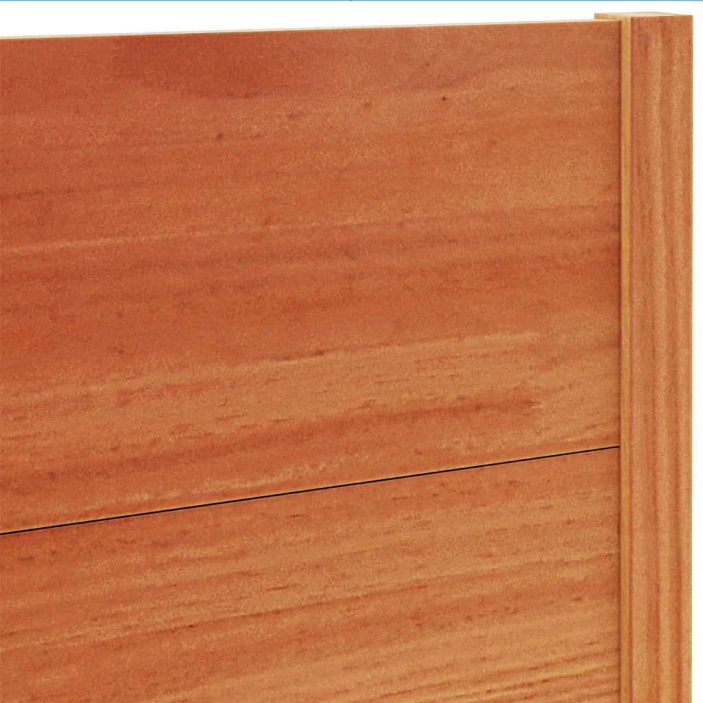 sengegavl 180 cm massivt fyrretræ gyldenbrun