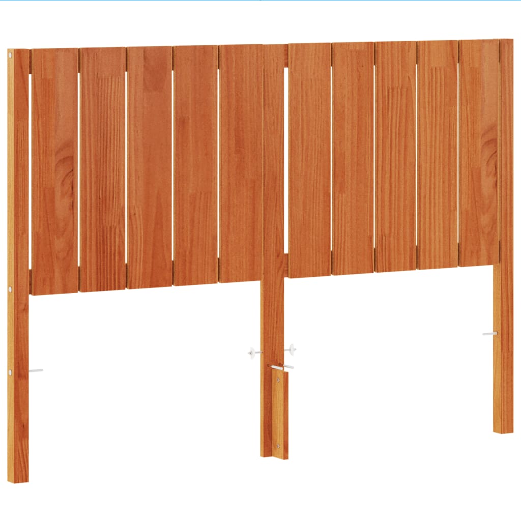 sengegavl 135 cm massivt fyrretræ gyldenbrun