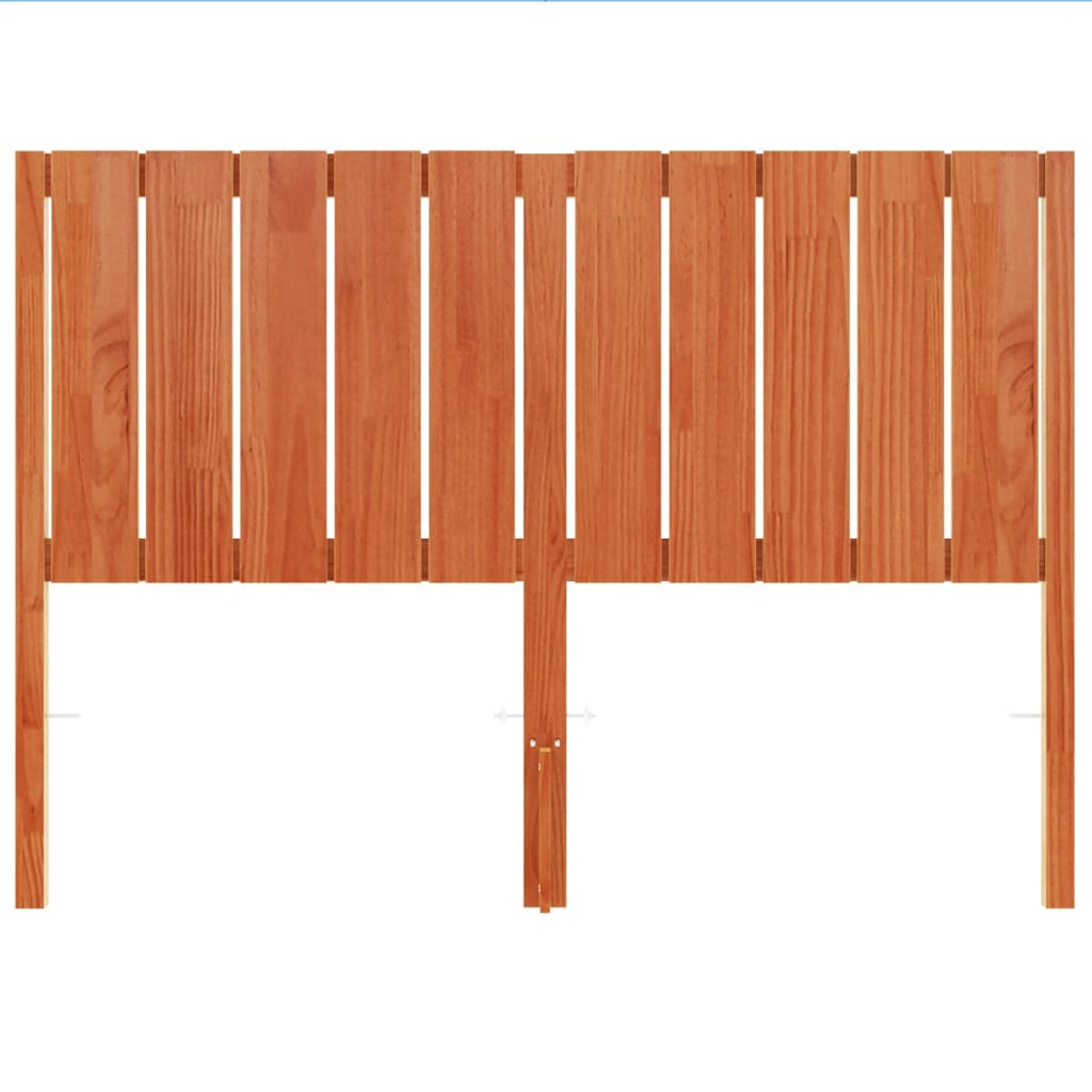 sengegavl 135 cm massivt fyrretræ gyldenbrun