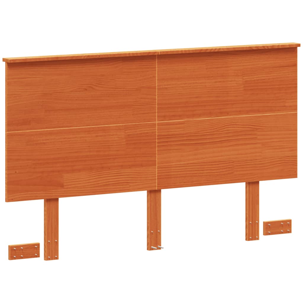 sengegavl 120 cm massivt fyrretræ gyldenbrun