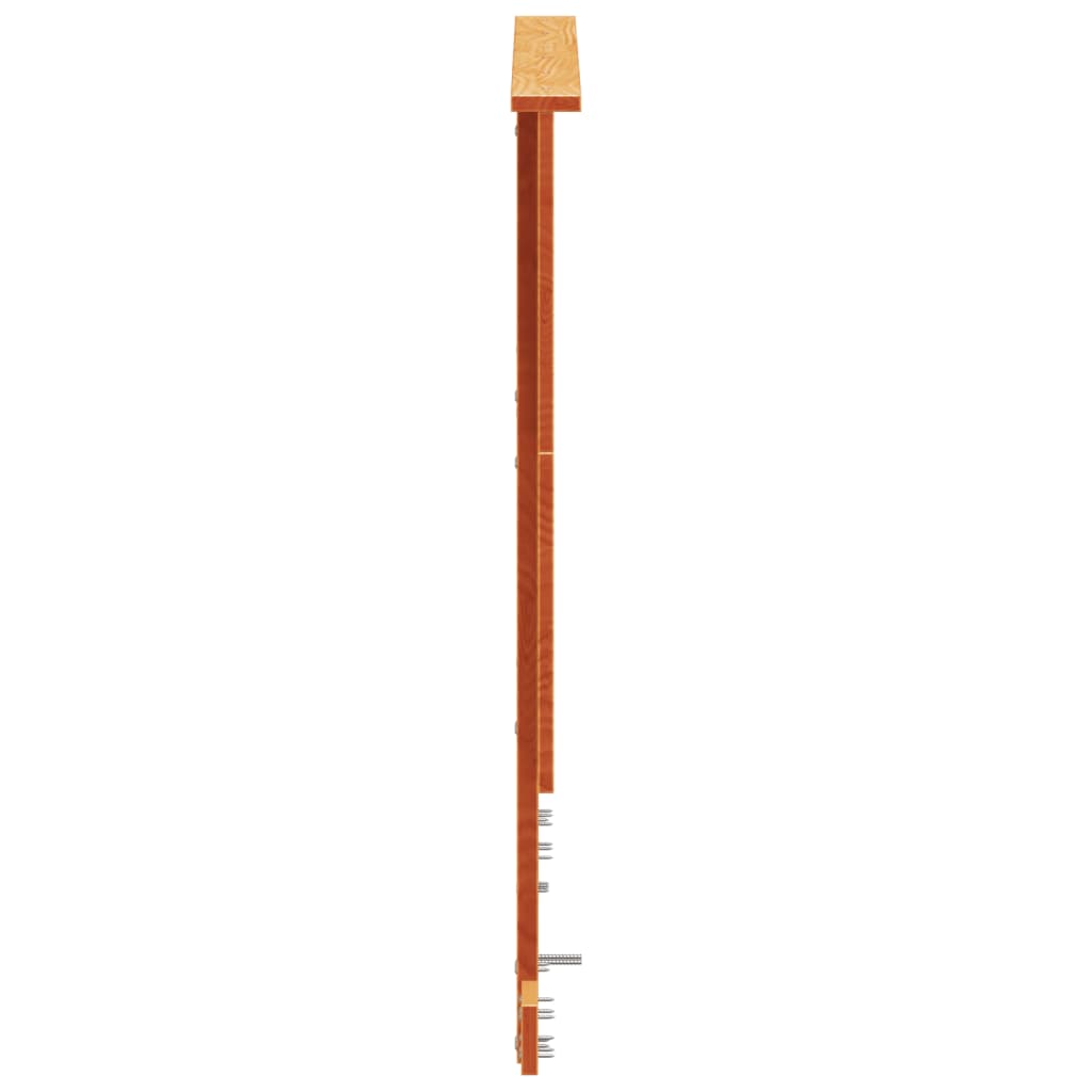sengegavl 120 cm massivt fyrretræ gyldenbrun