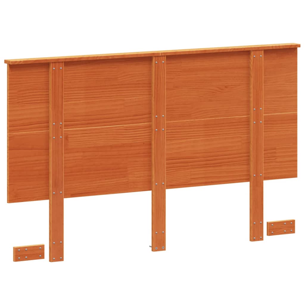 sengegavl 120 cm massivt fyrretræ gyldenbrun