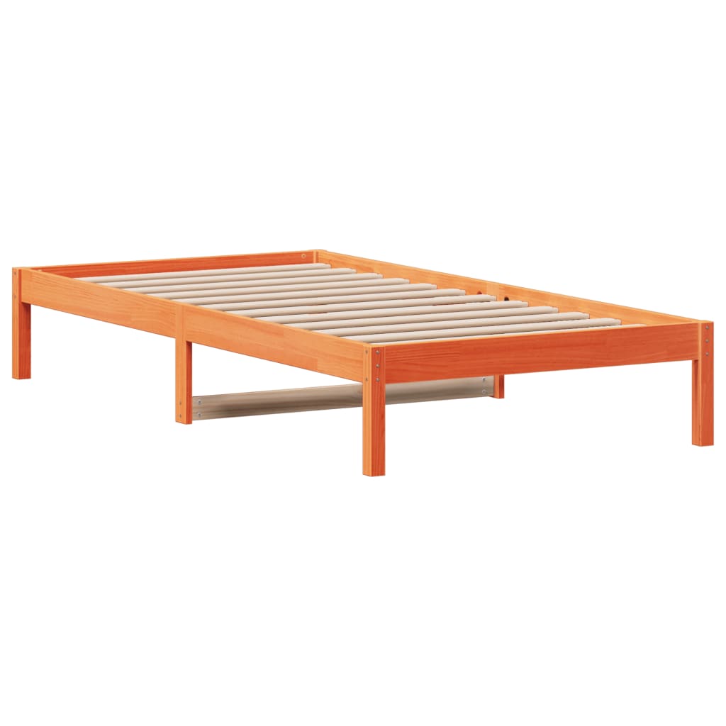 daybed uden madras 90x200 cm massivt fyrretræ gyldenbrun