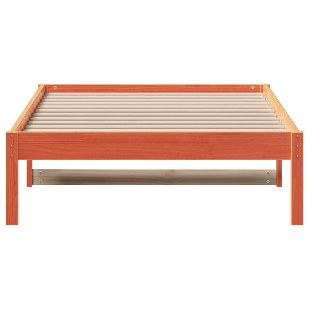 daybed uden madras 90x200 cm massivt fyrretræ gyldenbrun