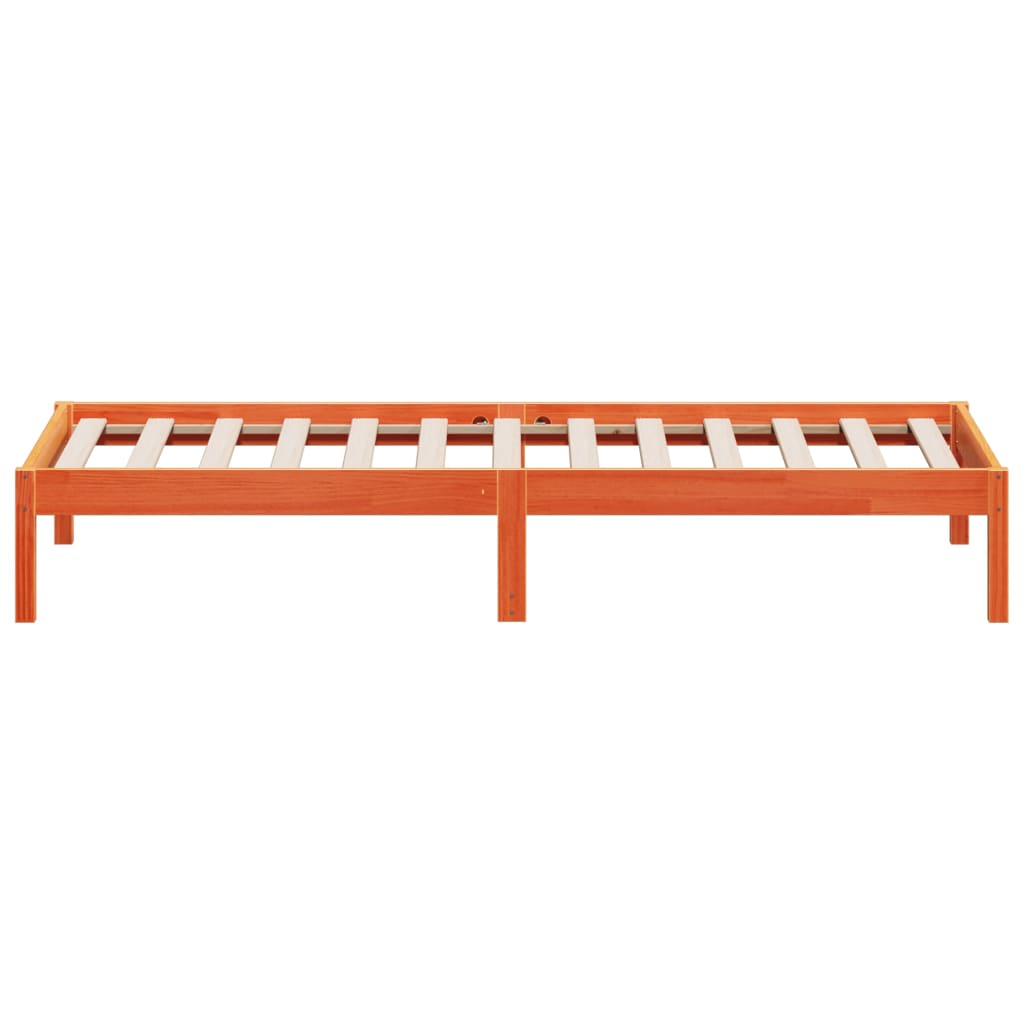 daybed uden madras 90x200 cm massivt fyrretræ gyldenbrun