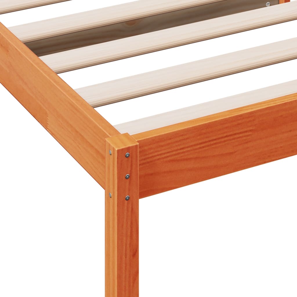 daybed uden madras 90x200 cm massivt fyrretræ gyldenbrun