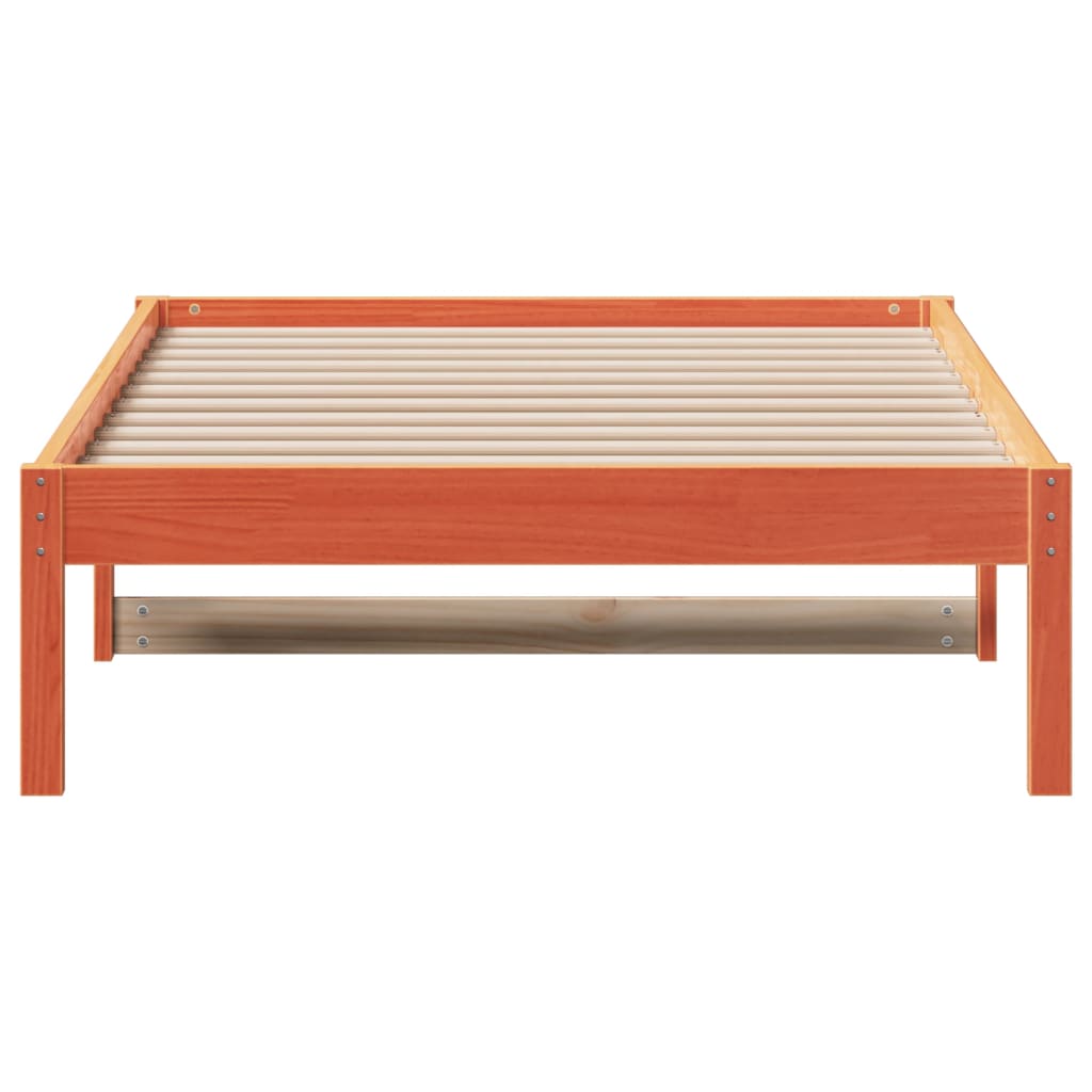 daybed uden madras 80x200 cm massivt fyrretræ gyldenbrun