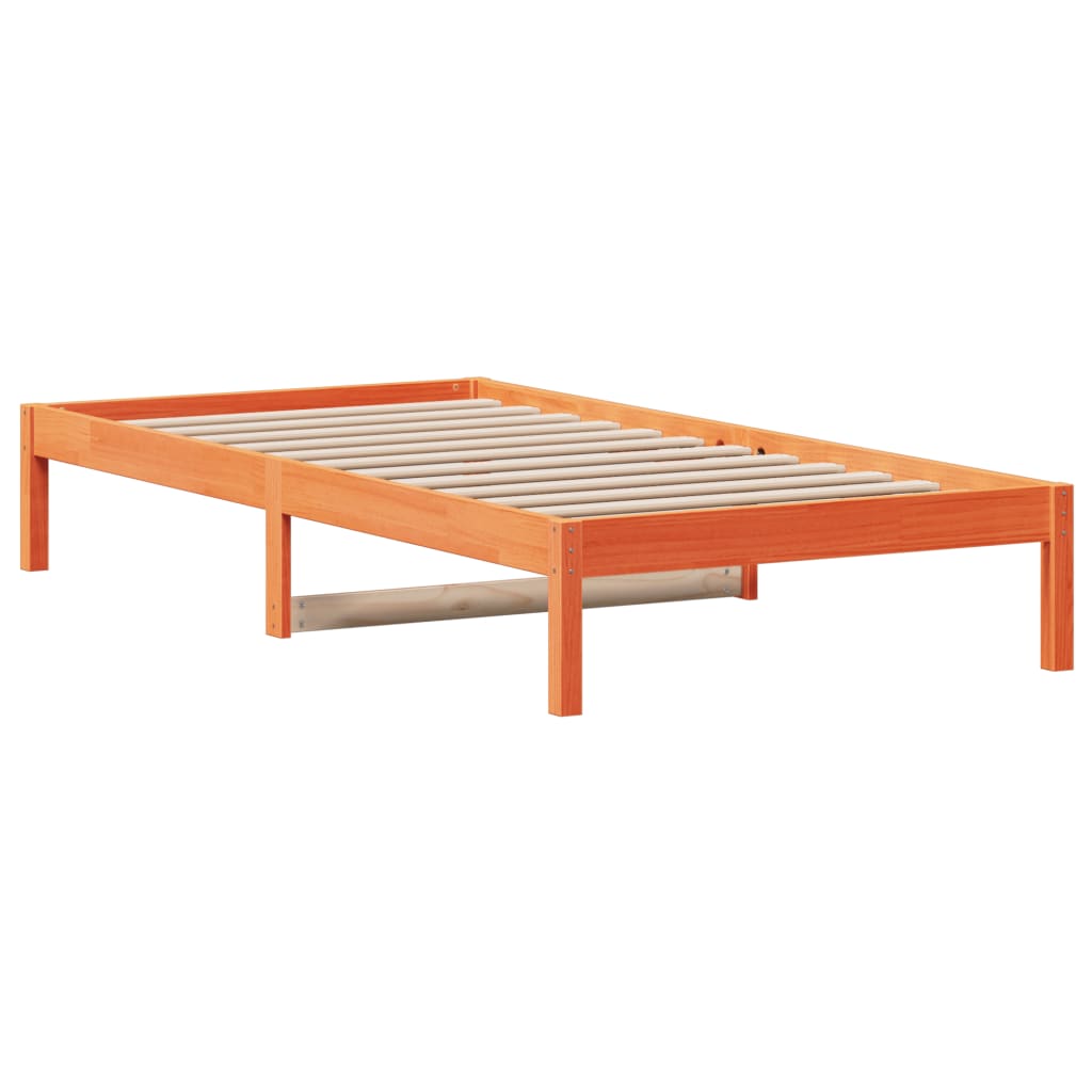 daybed uden madras 80x200 cm massivt fyrretræ gyldenbrun