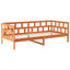daybed uden madras 80x200 cm massivt fyrretræ gyldenbrun