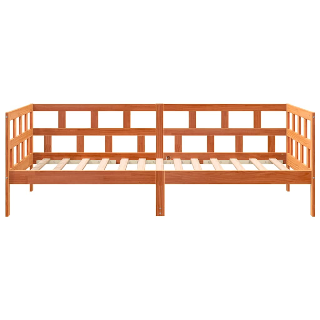 daybed uden madras 80x200 cm massivt fyrretræ gyldenbrun