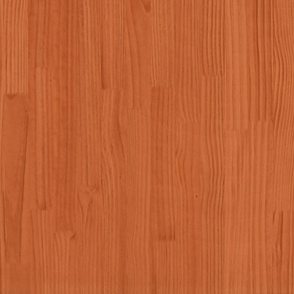 sengegavl 120 cm massivt fyrretræ gyldenbrun